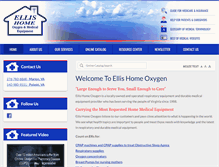 Tablet Screenshot of ellishomeoxygen.com